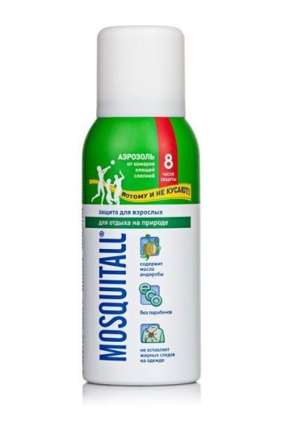 Аэрозоль от клещей и комаров Mosquitall 100 мл